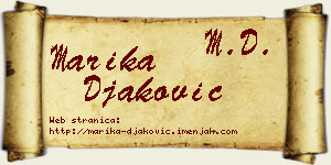 Marika Đaković vizit kartica